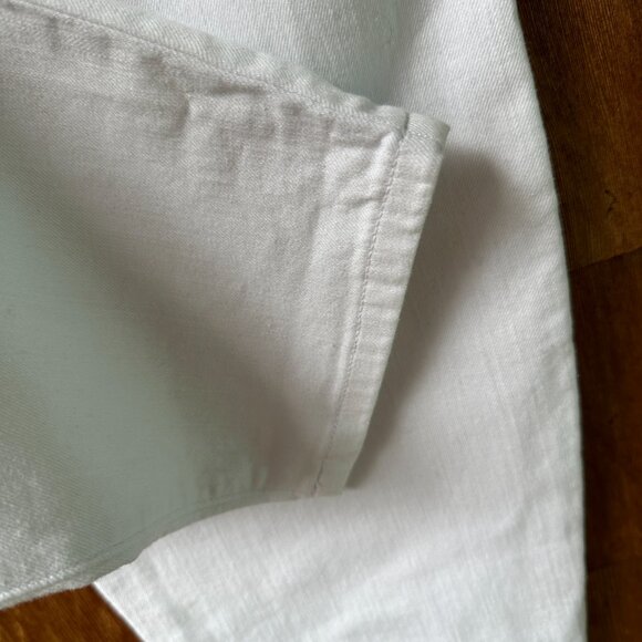 EUC Eileen Fisher White Denim Elastic Waist Pull On Jeans in Women's X-Large - Picture 6 of 7